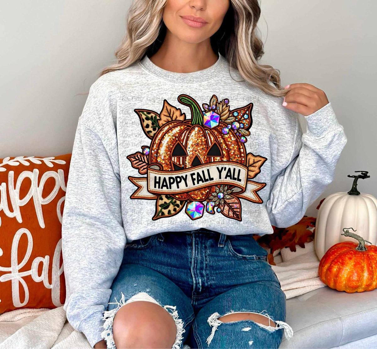 Happy fall y'all pumpkin exclusive 44336 DTF transfer