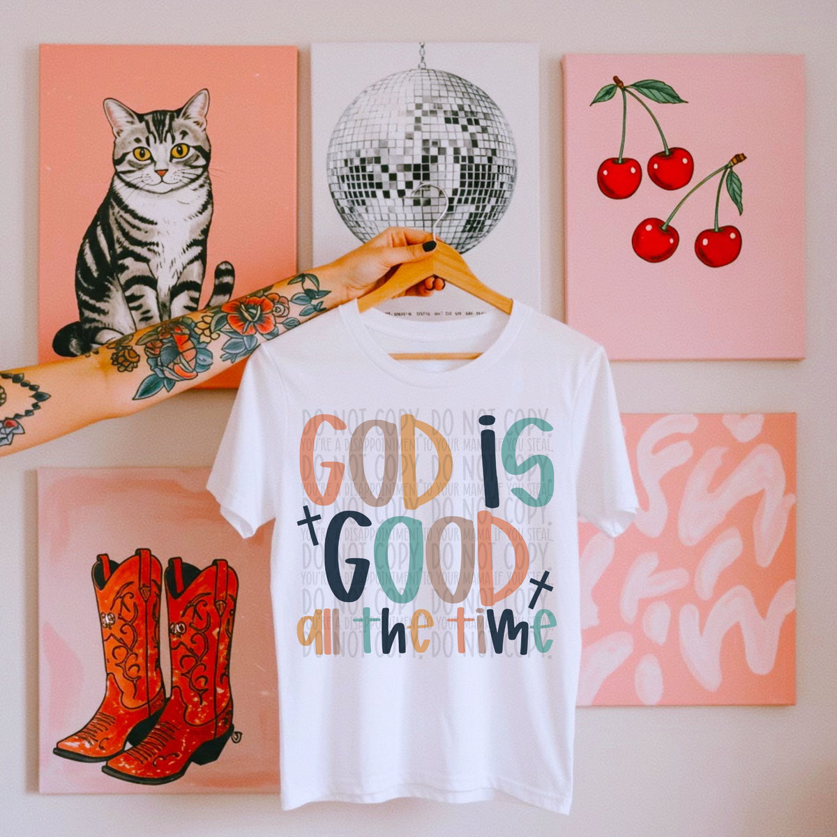 God is good all the time SWD DTF transfer