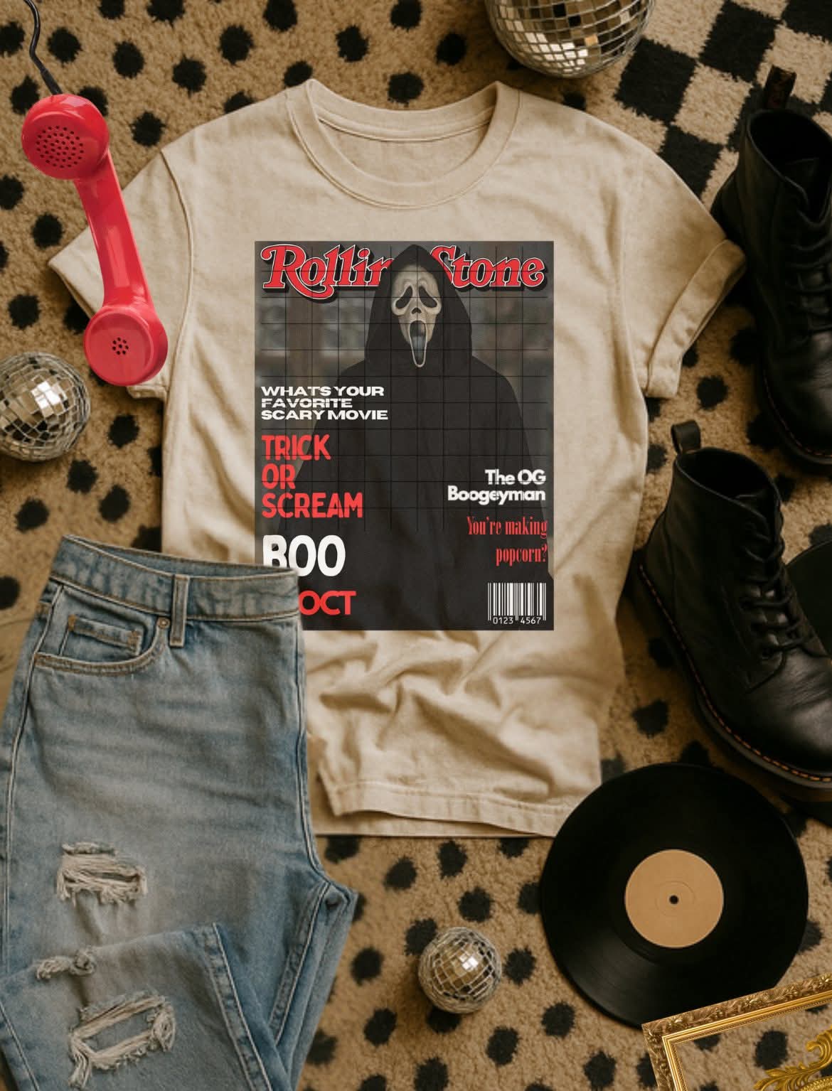 Ghost face Rolling stone magazine DTF transfer