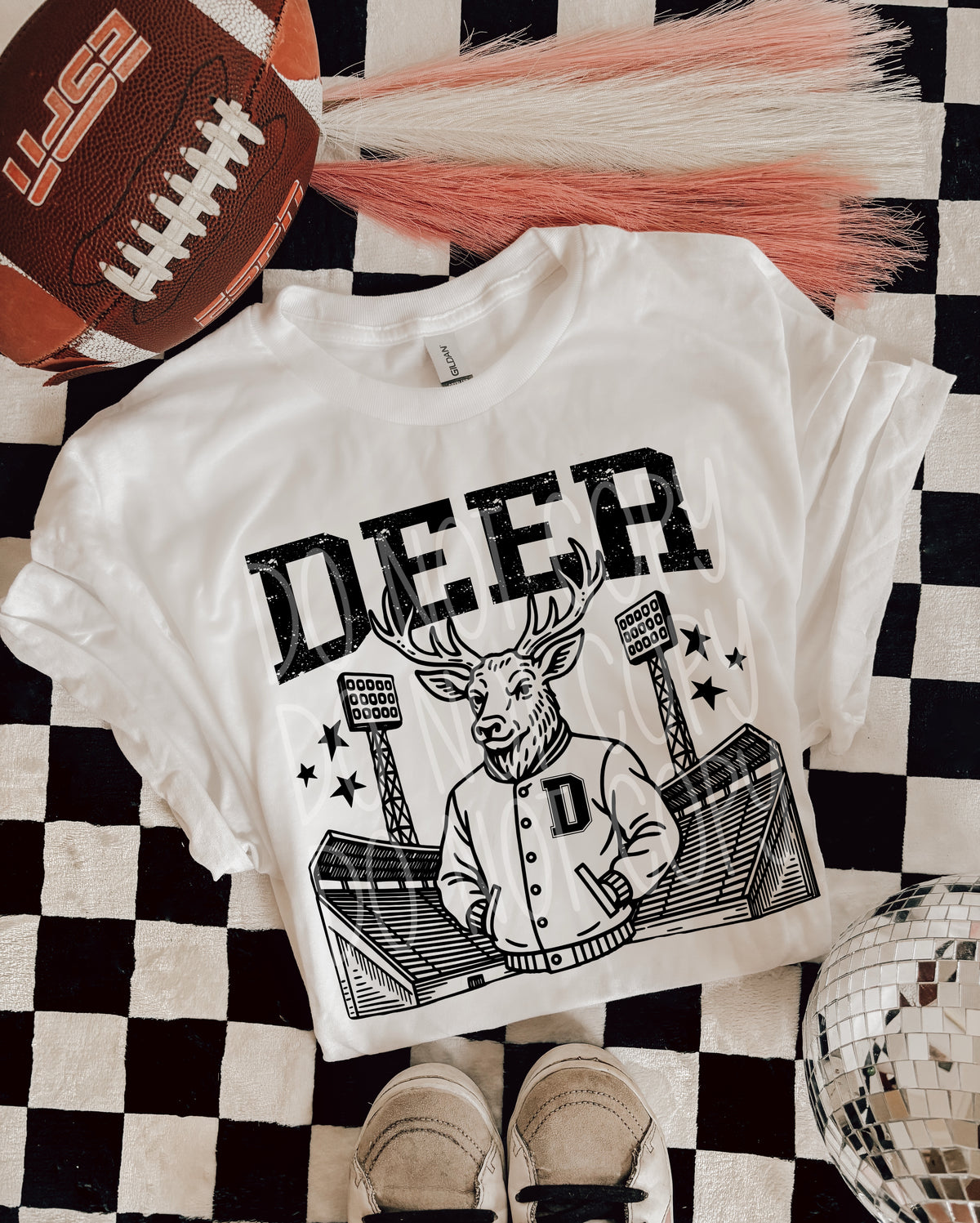 Deer Letterman mascots PHDC DTF transfer