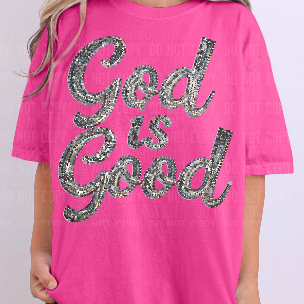 God is good sequins SBB DTF Transfer