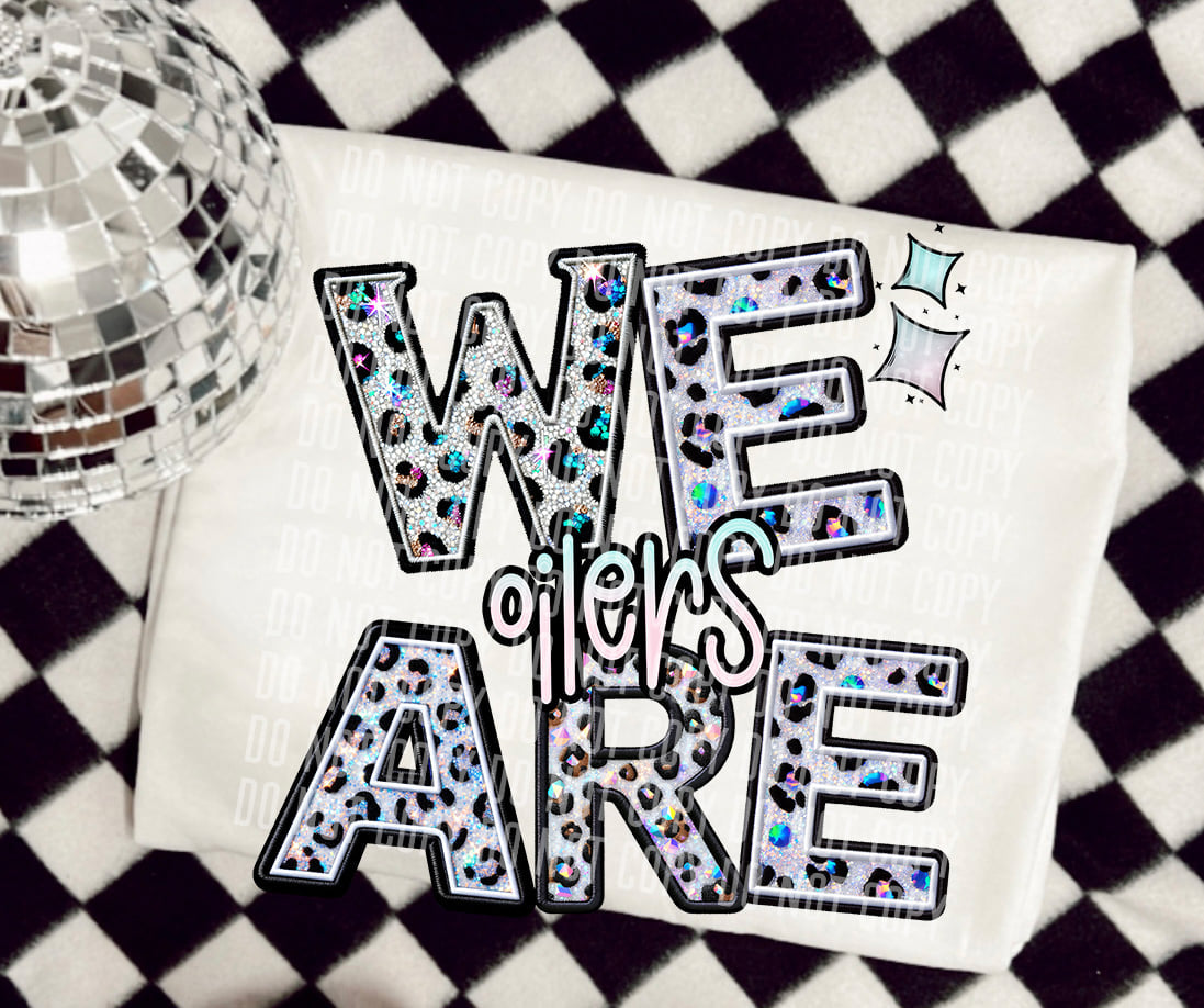 We are oilers leopard 50876 DTF transfer