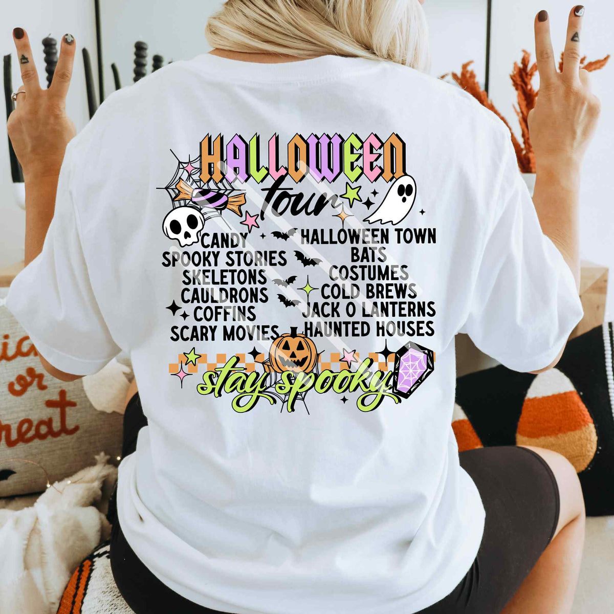 Halloween tour stay spooky DTF transfer