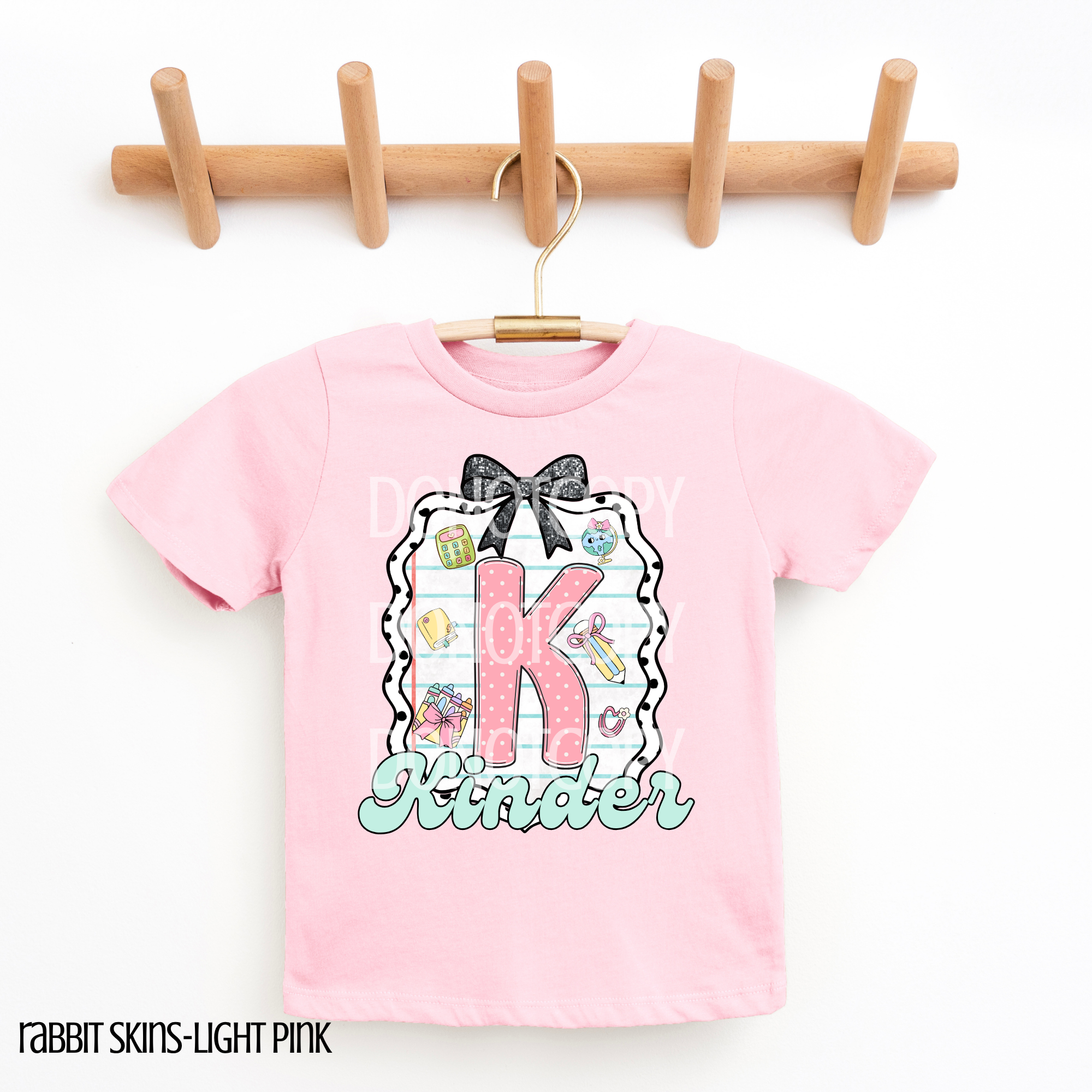 Kinder frame with black bow CSG DTF transfer – Mud & Grace Transfers
