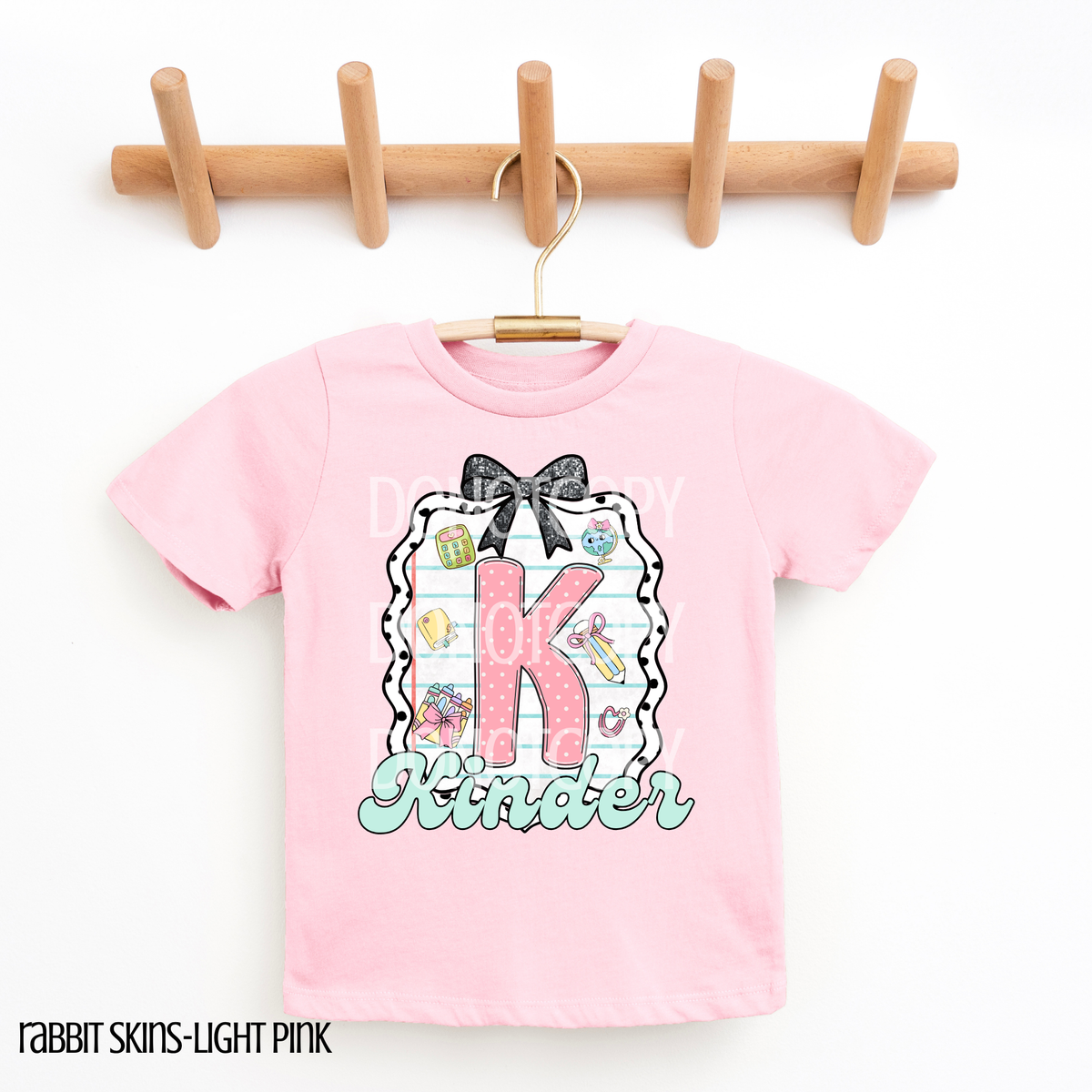 Kinder frame with black bow CSG DTF transfer