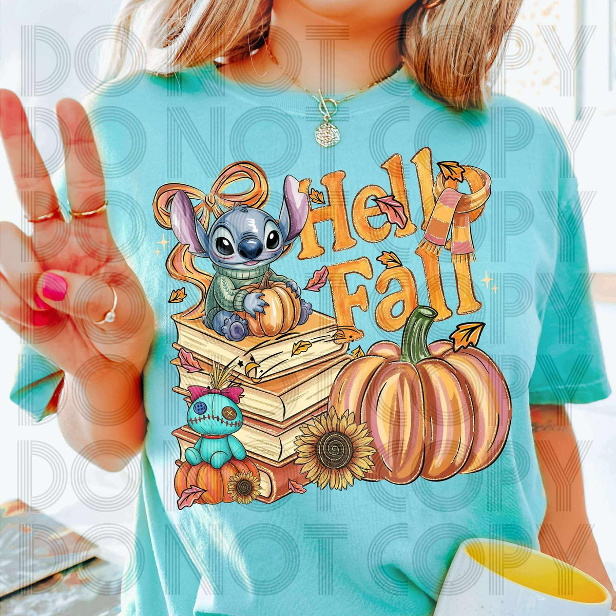 Hello fall alien RENEWED DTF transfer