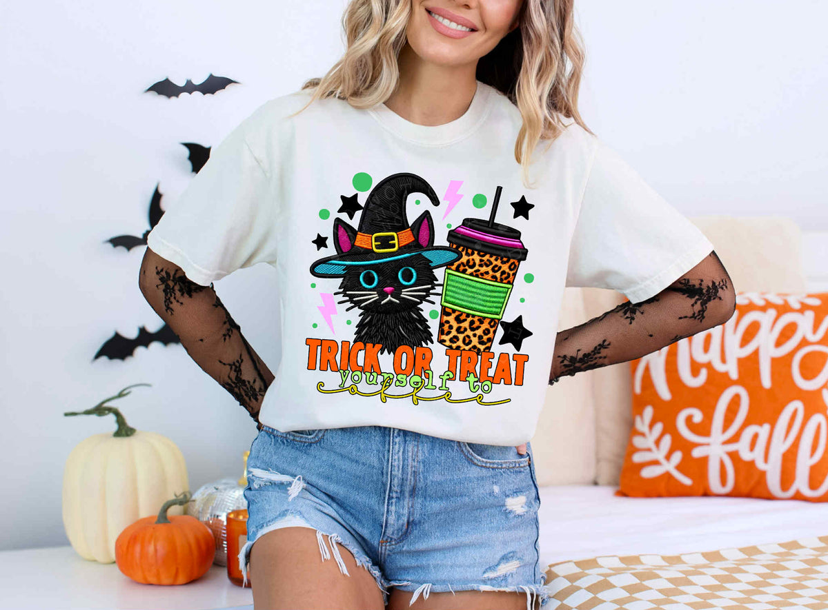 Trick or treat yourself to coffee C's  DTF transfer