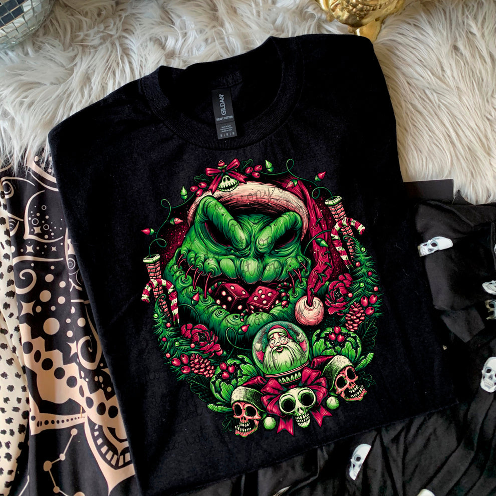 Oogie christmas glitchy sunday special DTF transfer