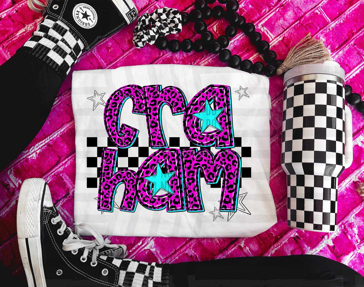 Graham Pink Leopard Neon (Caplinger) DTF transfer