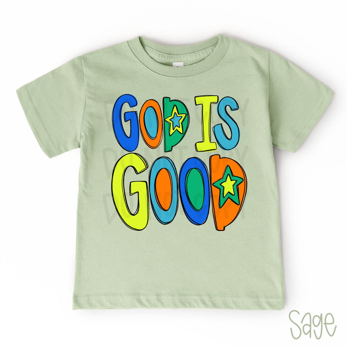 God is good boy colors DTF transfer