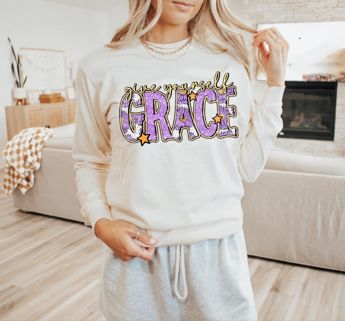 Give yourself grace DTF transfer