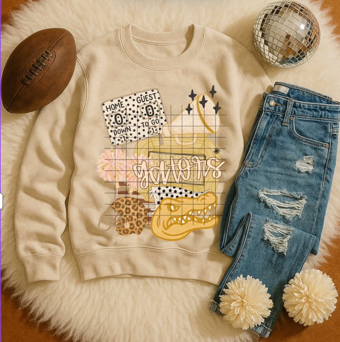 Gators beige (City) DTF transfer