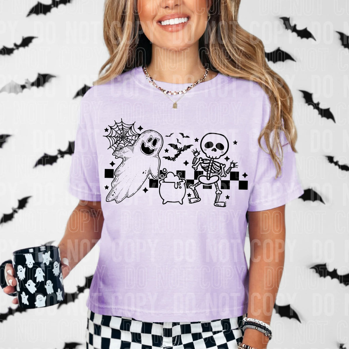 Ghost skellie pot sbb BLACK   DTF transfer