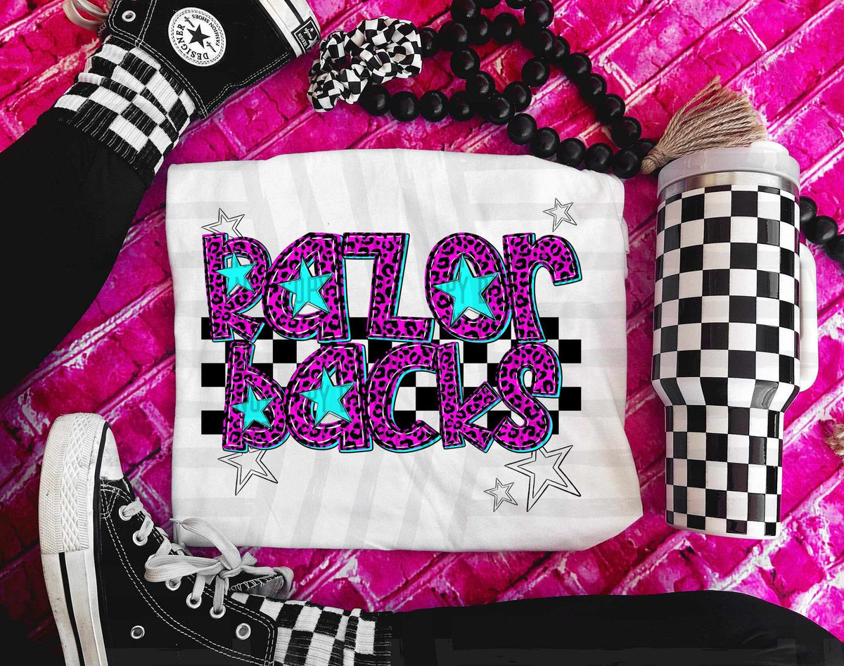 Razorbacks Pink Leopard Neon (Caplinger) DTF transfer