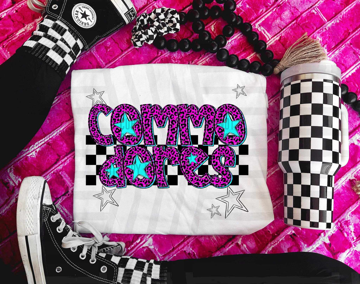 Commodores Pink Leopard Neon (Caplinger) DTF transfer