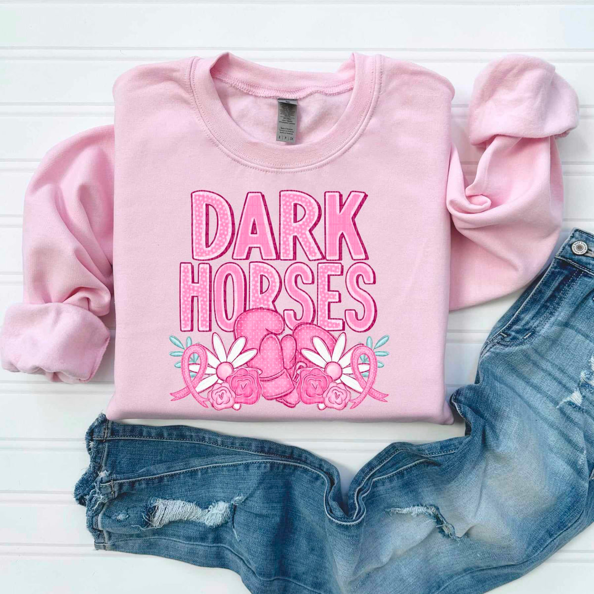 Dark horses pink mascots 50066 DTF transfer