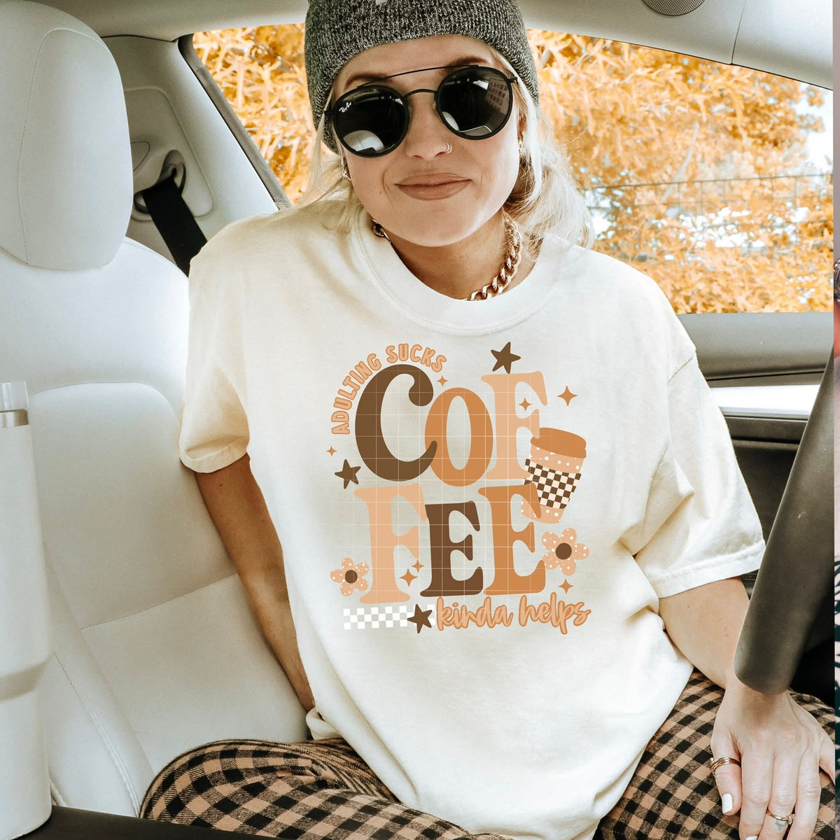 Adulting sucks coffee kinda helps brown CSC DTF transfer