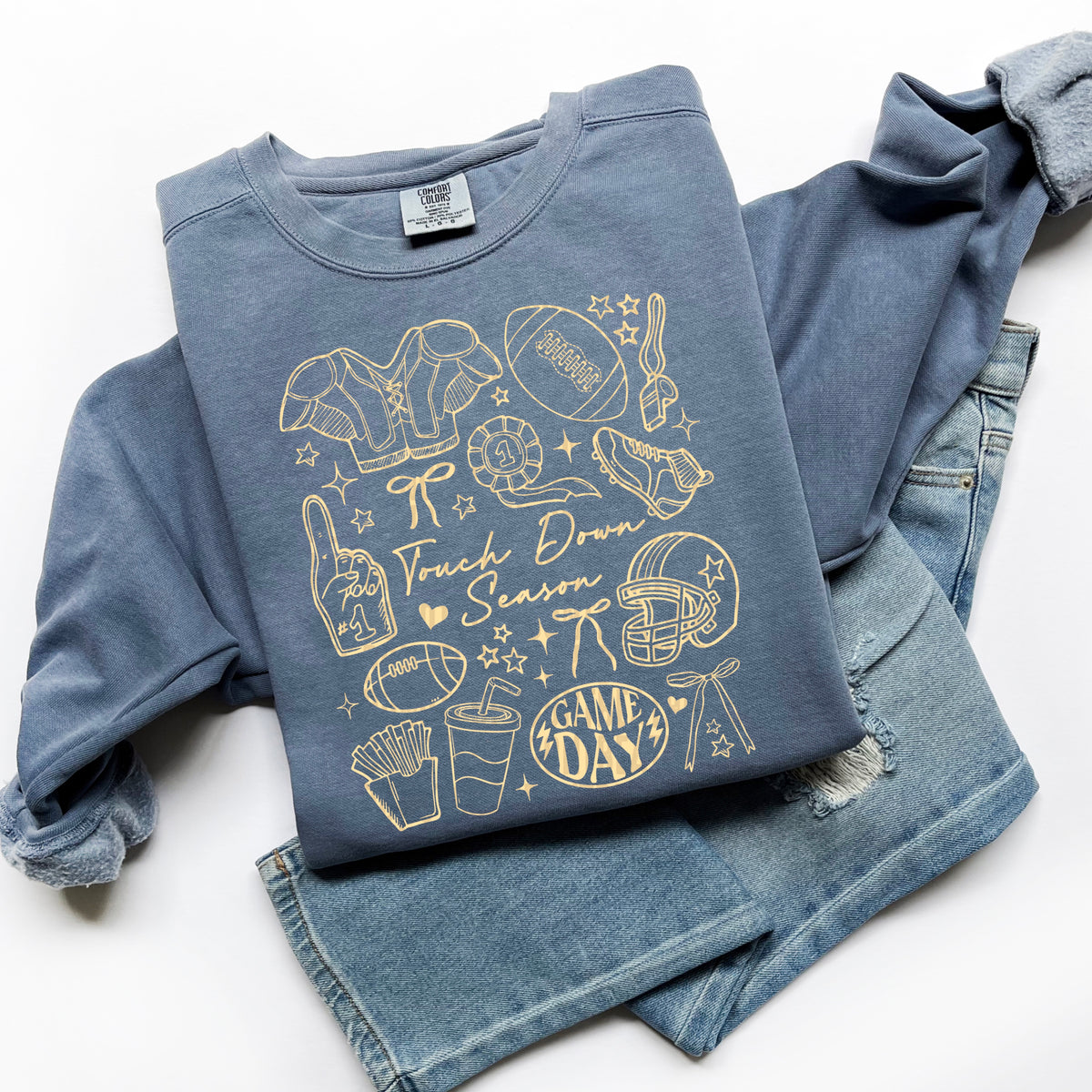 Game Day collage tanned DTF transfer