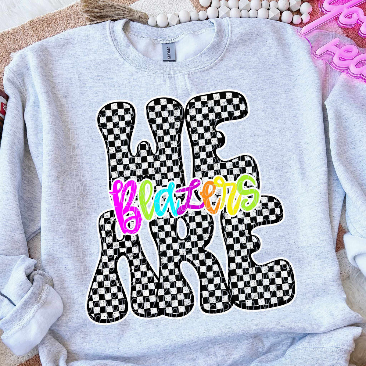 We are Blazers rainbow checkered (City) DTF transfer