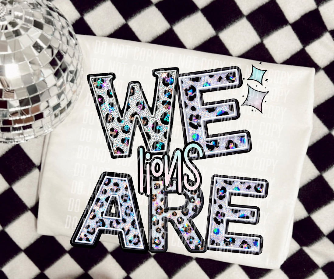 We are lions leopard 50860 DTF transfer