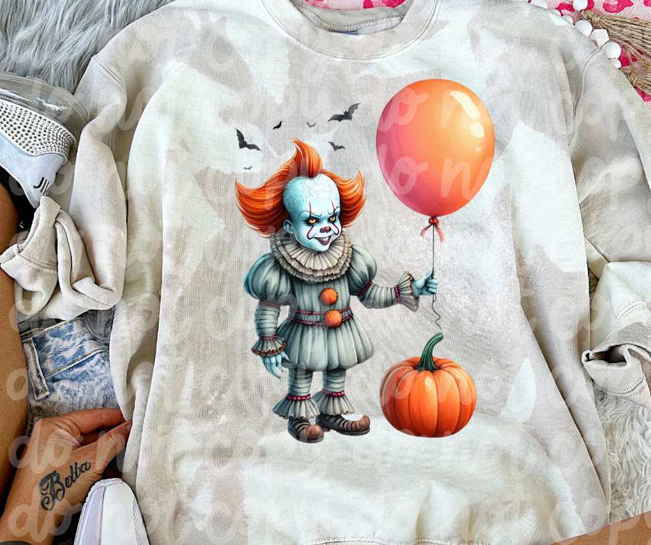 Clown with balloon DTF transfer