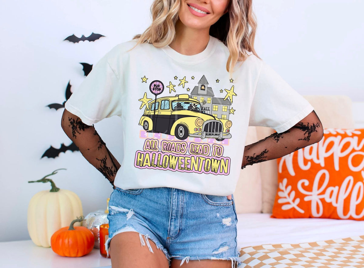 All roads lead to halloweentown C's DTF transfer