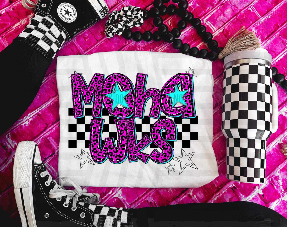 Mohawks Pink Leopard Neon (Caplinger) DTF transfer