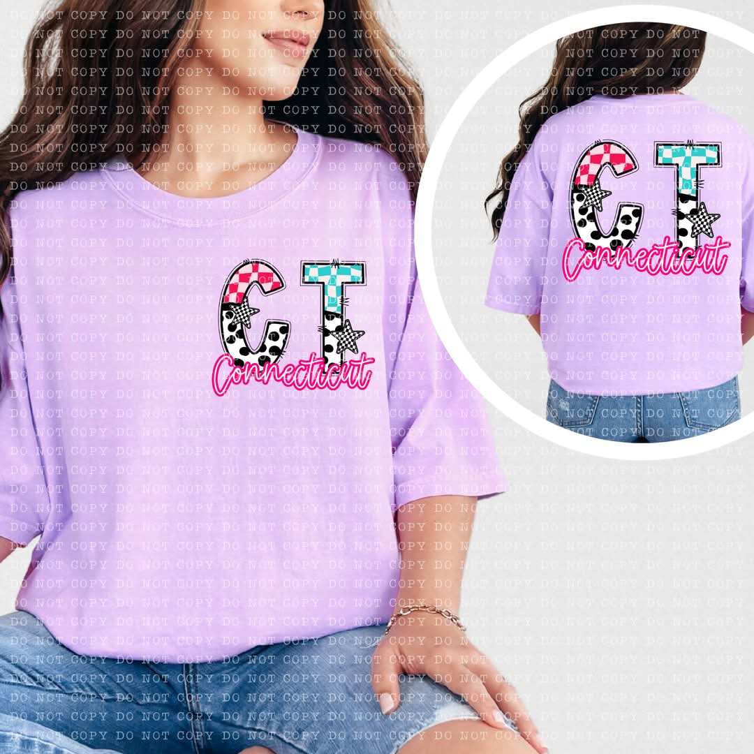 Colorful states checkered stars ETCH