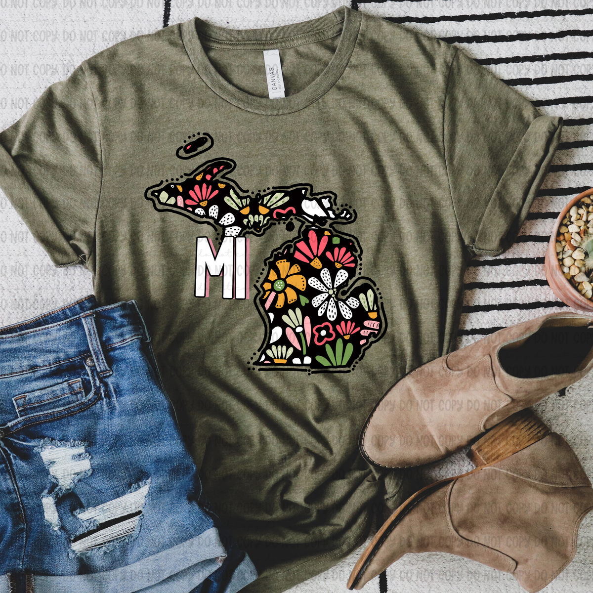 Floral states black background REVEL