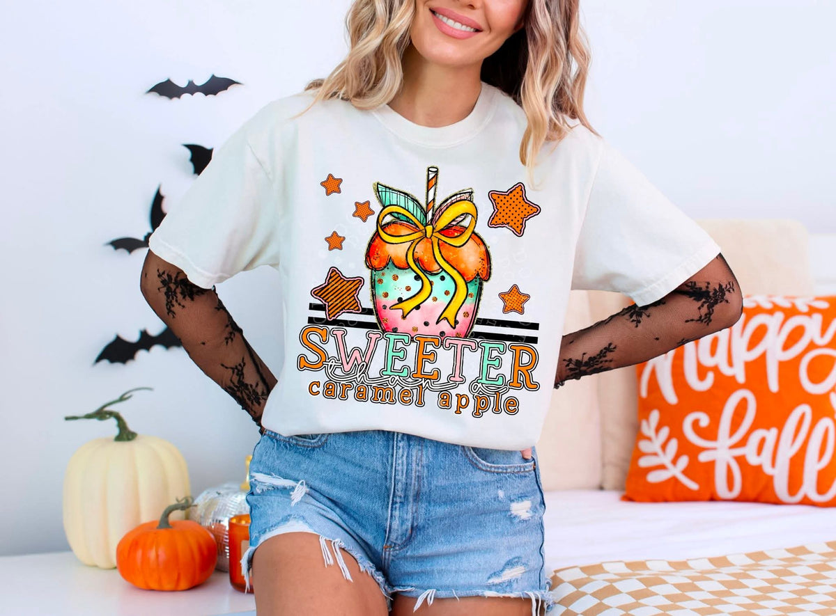 Sweeter than a caramel apple dtf transfer