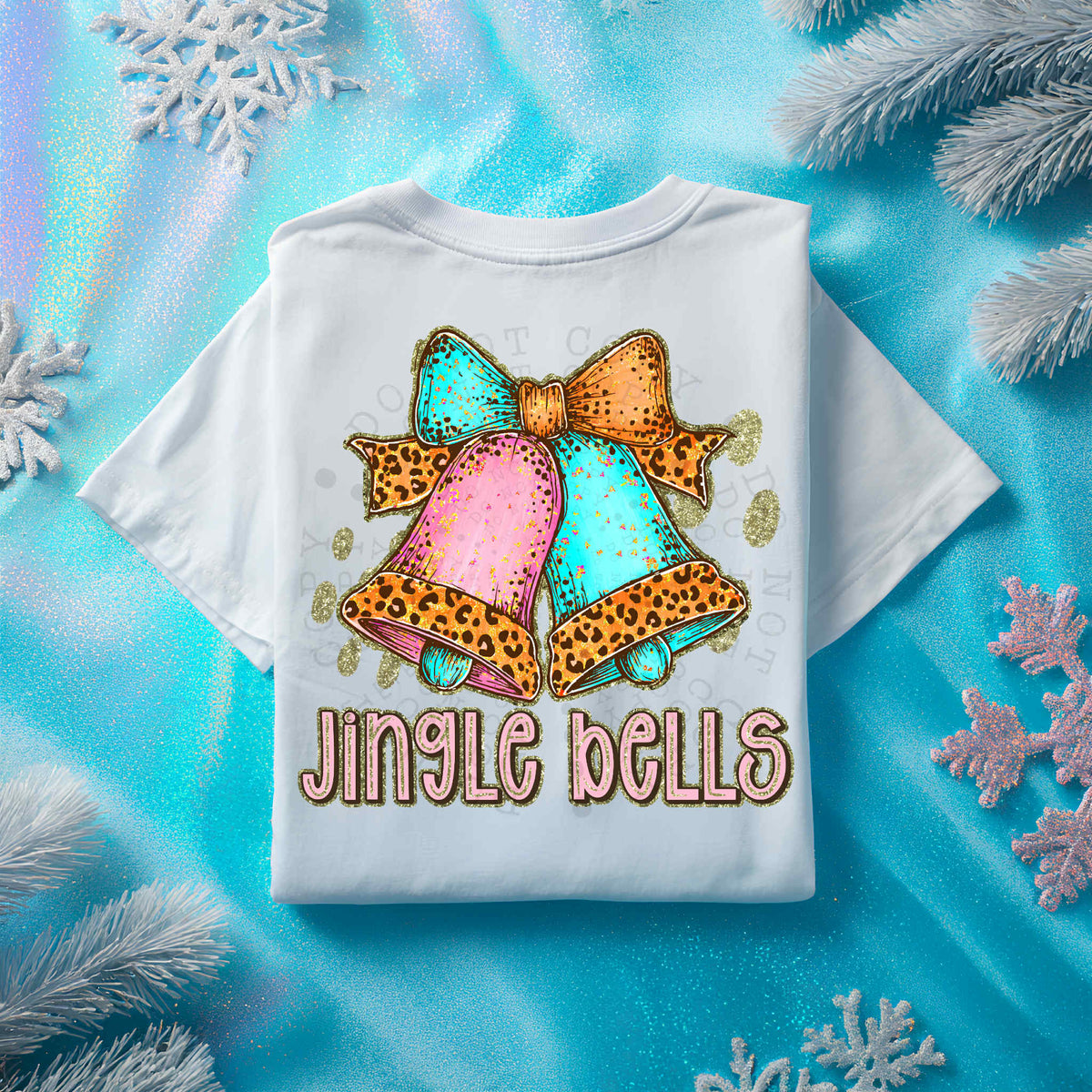 Jingle bells colorful bells  DTF transfer