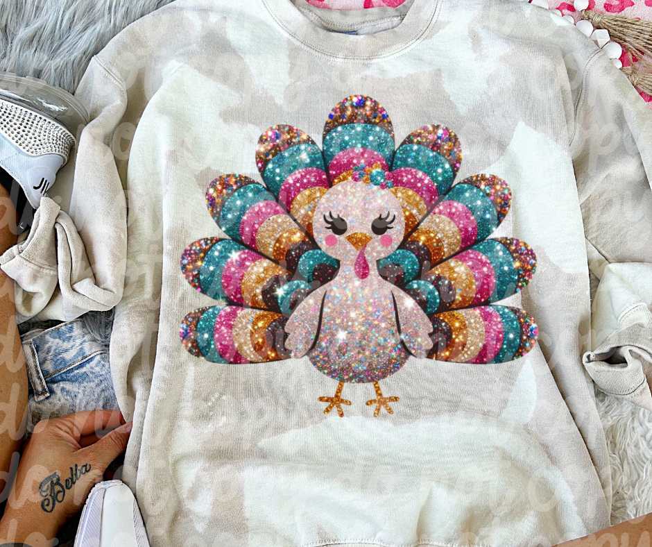 Glittery turkey (VS) 52215 DTF transfer