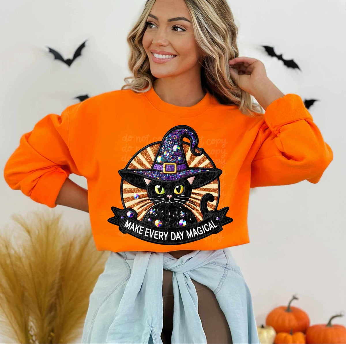 Make everyday magical black cat 44815 DTF transfer