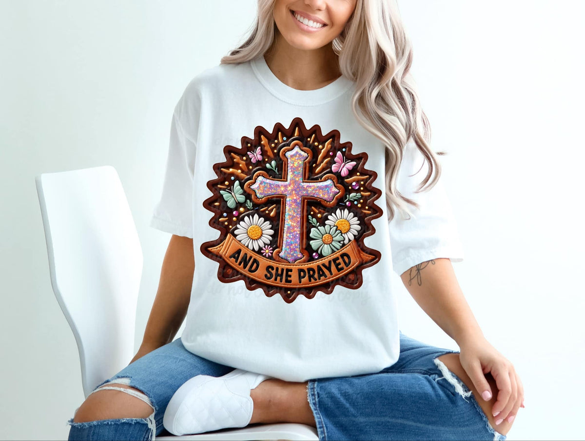 And she prayed exclusive 44814 DTF transfer