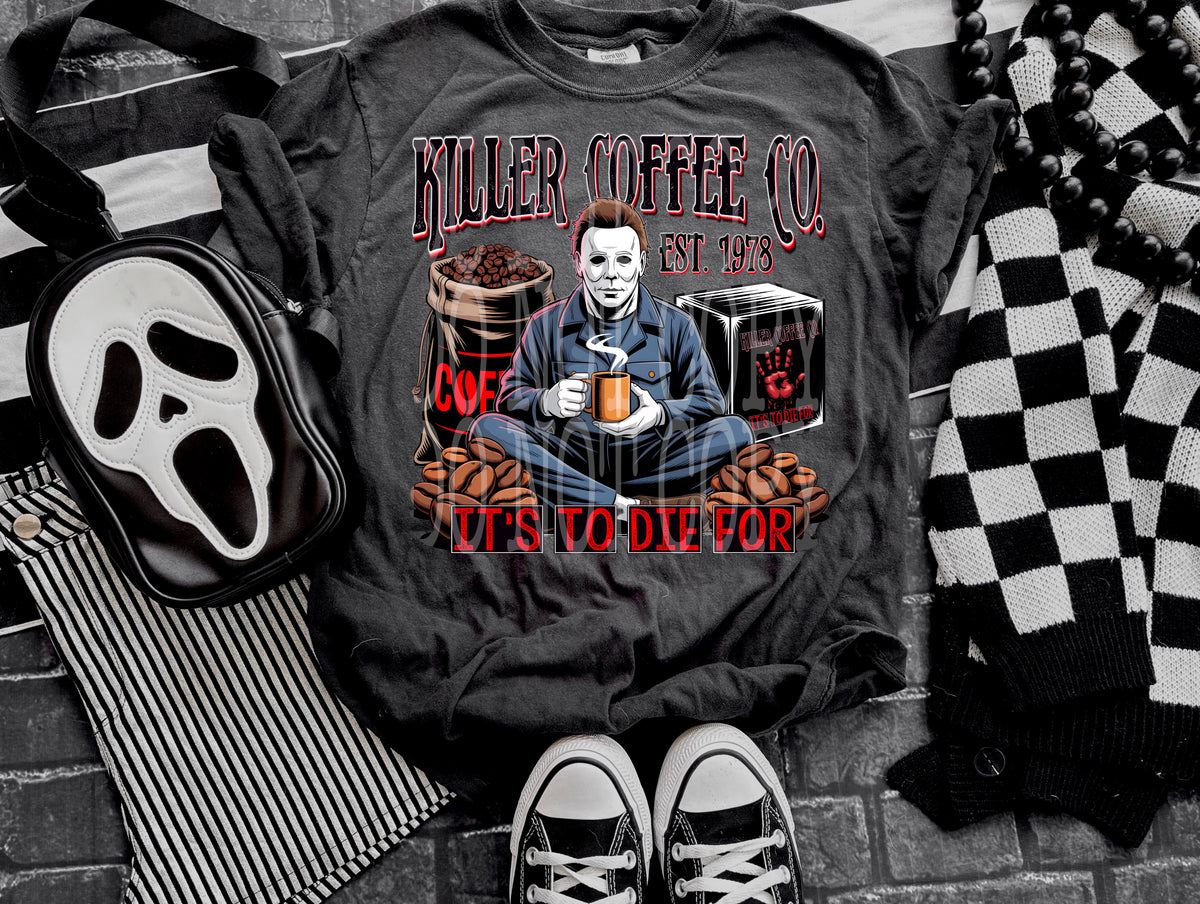 Killer coffee co michael DD DTF transfer