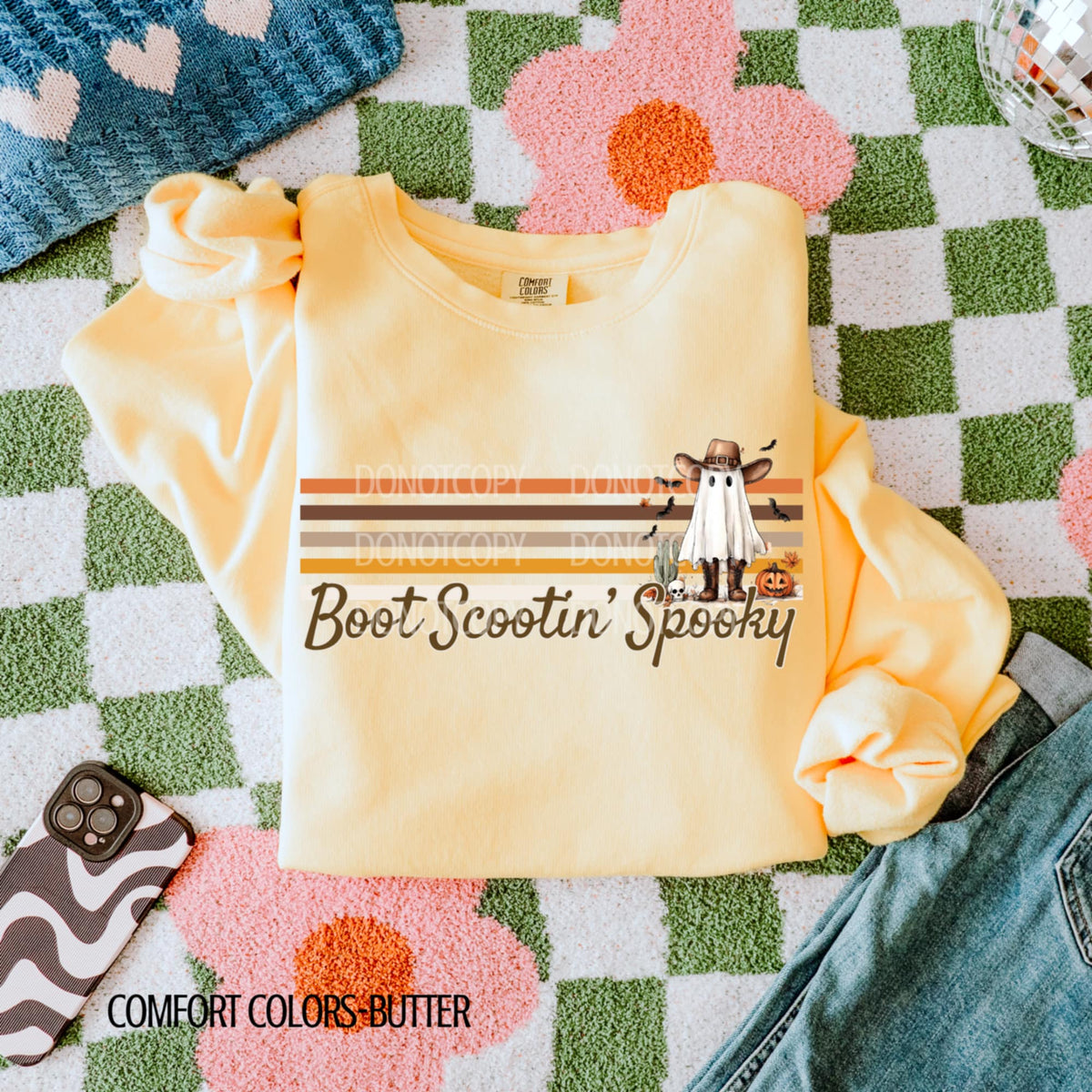 Boot scootin' spooky country ghost CSG DTF transfer