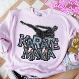 Karate mama character colorful stones (CITY) 44030 DTF transfer