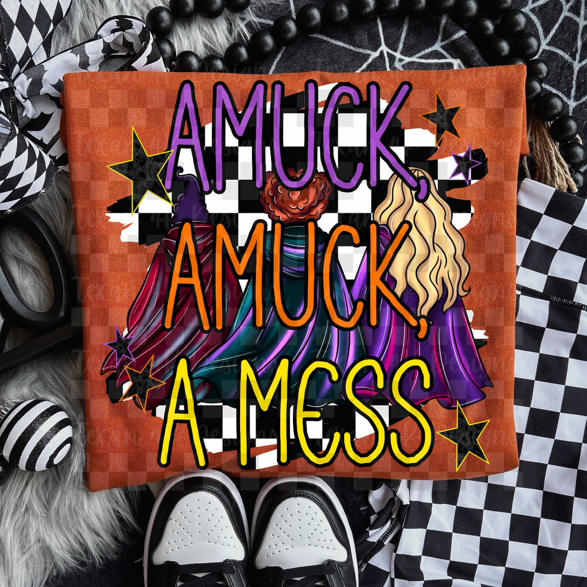 Amuck amuck a mess Texan DTF transfer