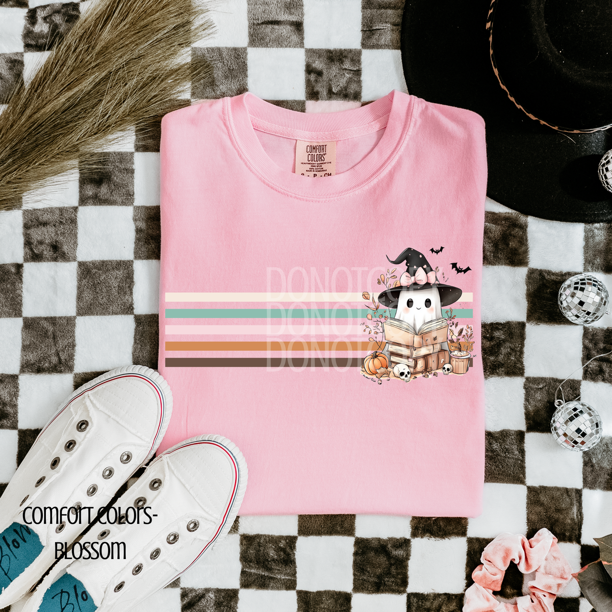 Retro ghost with hat CSG DTF transfer