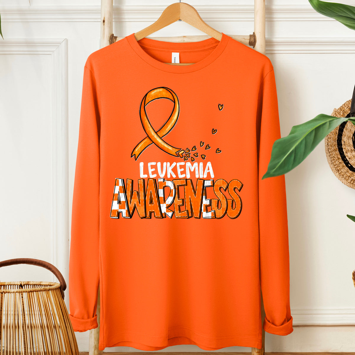 Leukemia awareness WHITE ribbon DTF transfer