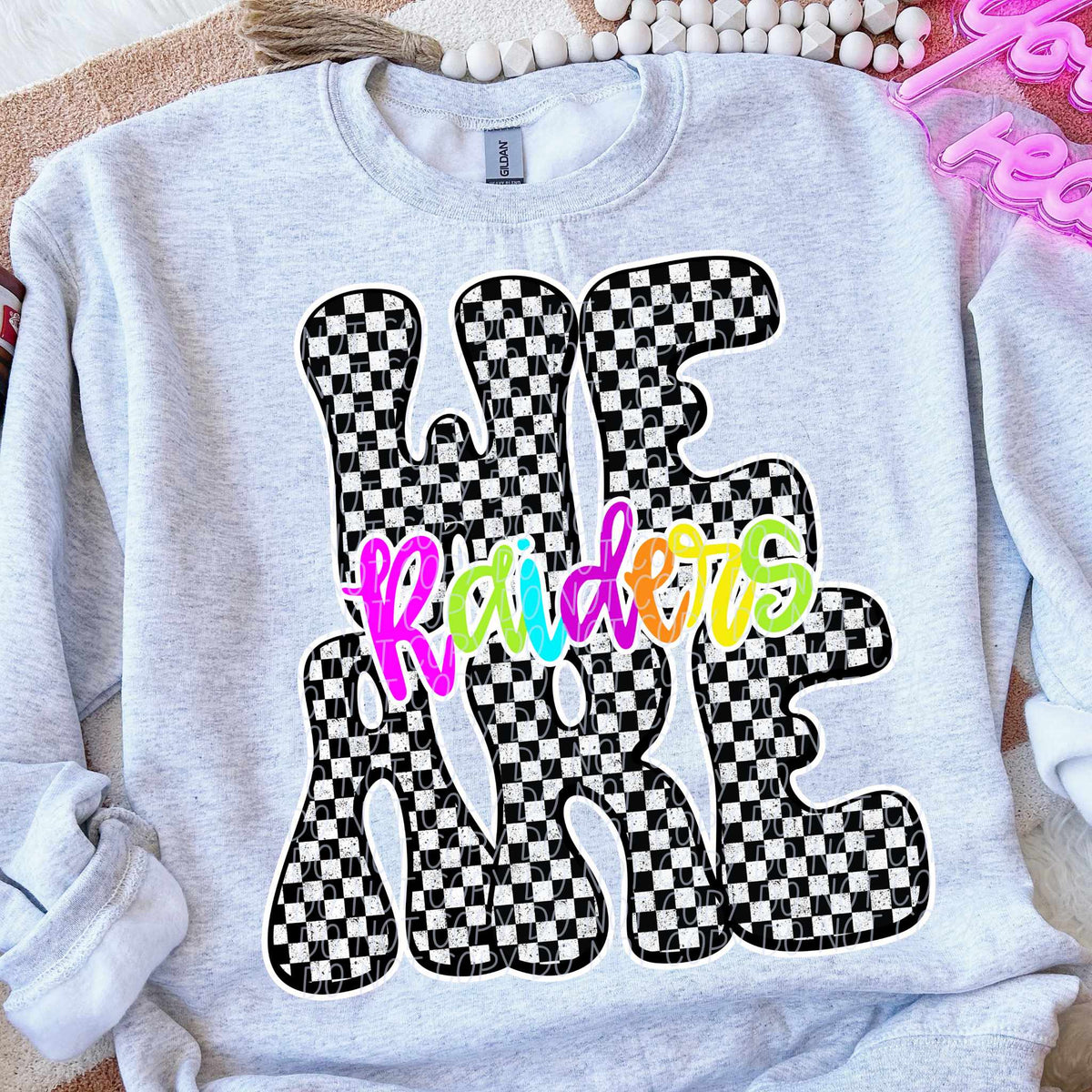 We are Raiders rainbow checkered (City) DTF transfer