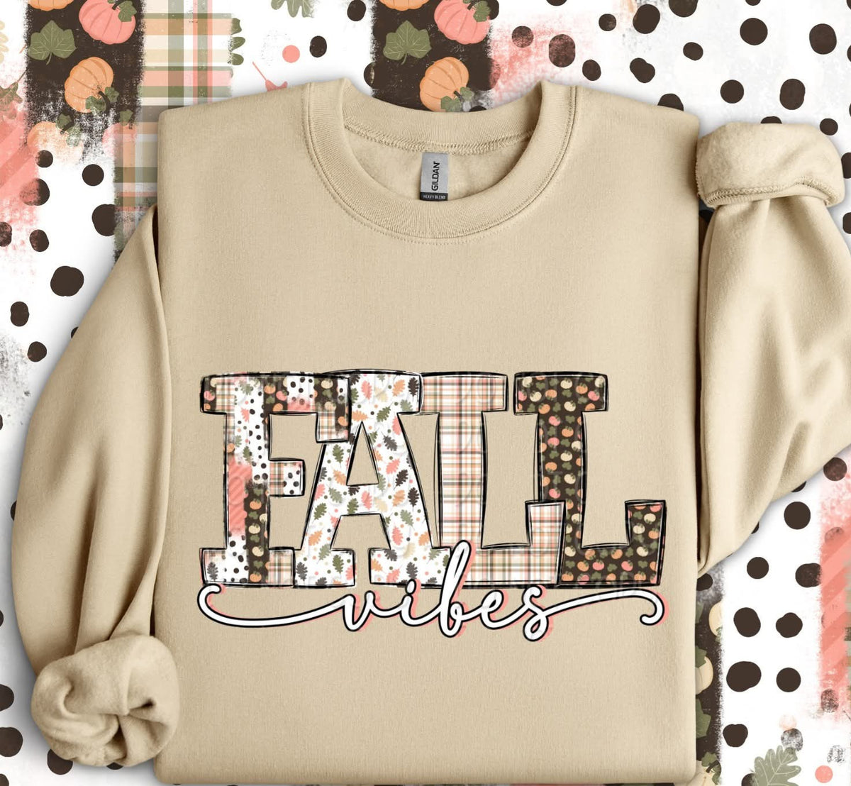 Fall vibes leaves DTF transfer