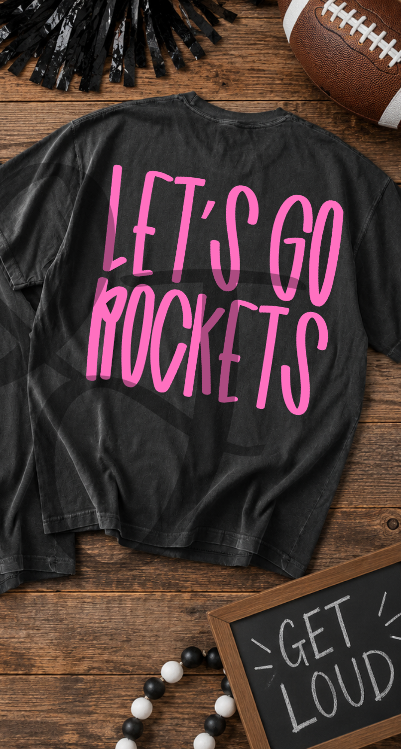 Lets go rockets- pink (Parker) DTF Transfer