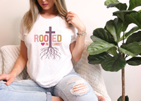 Rooted In Christ Purple Cross 76233 DTF Transfer