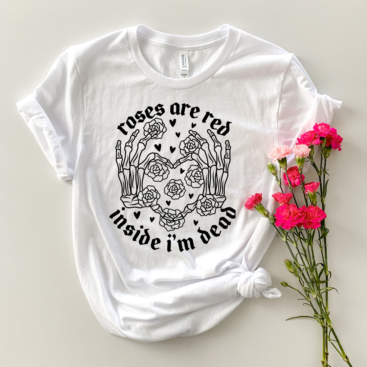 Roses Are Red Inside I'm Dead Black 81633 DTF Transfer