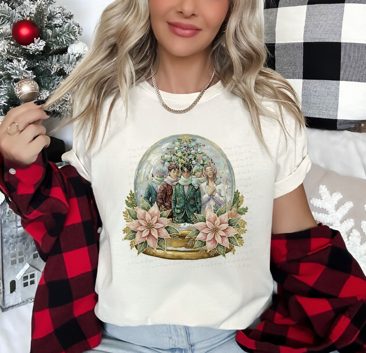 Demon Boys Snowball Christmas Floral 117593 DTF transfer