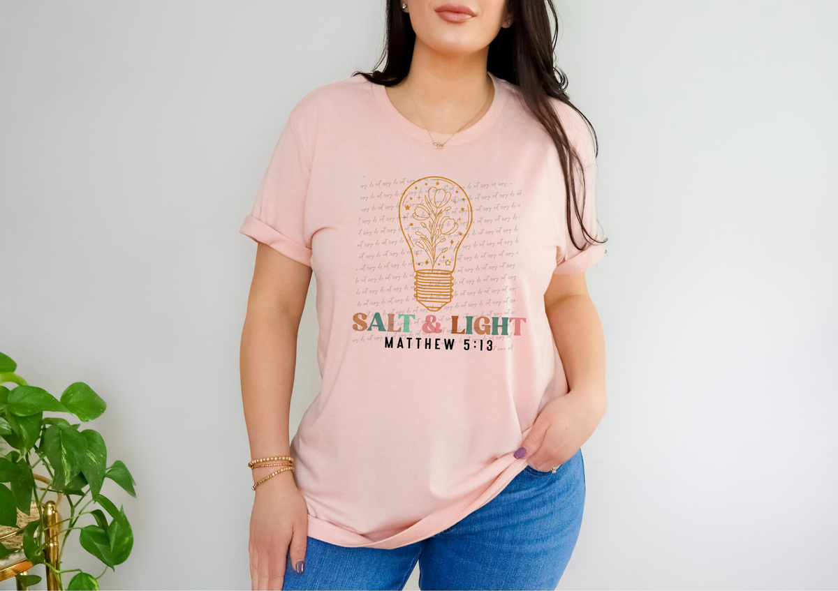 Salt And Light Matthew 5:13 Floral Bulb 76179 DTF Transfer