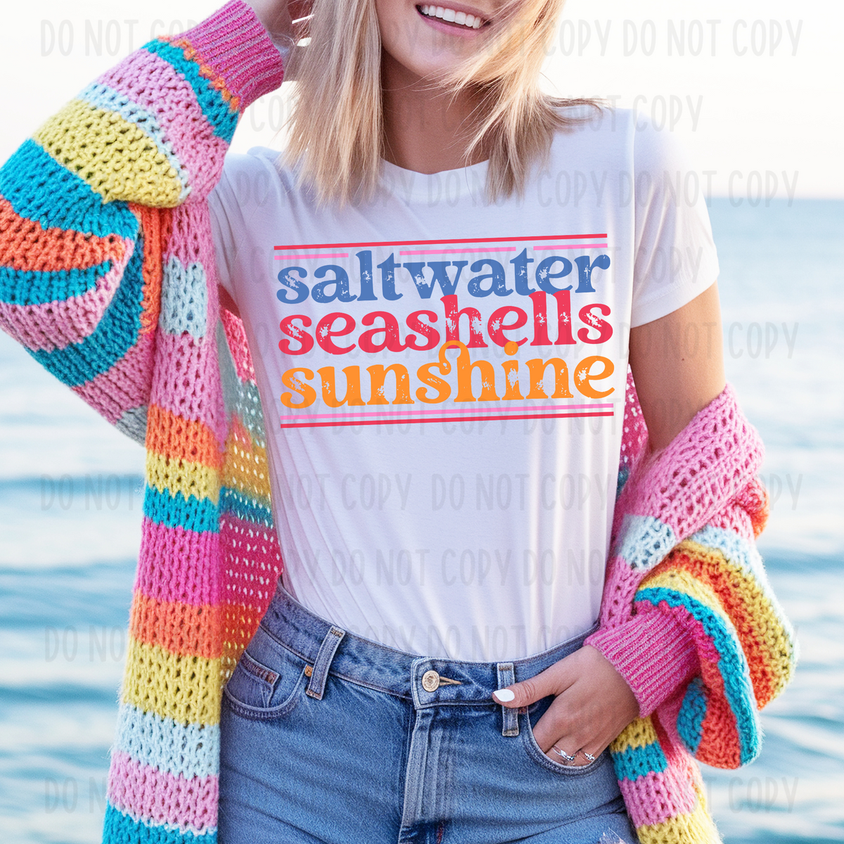 Saltwater seashells sunshine (Canvista) DTF transfer