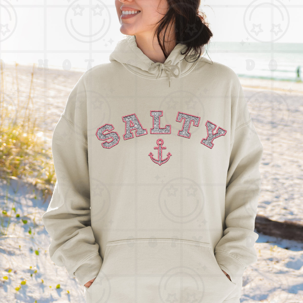 Salty Sparkle with Pink (HW) DTF transfer