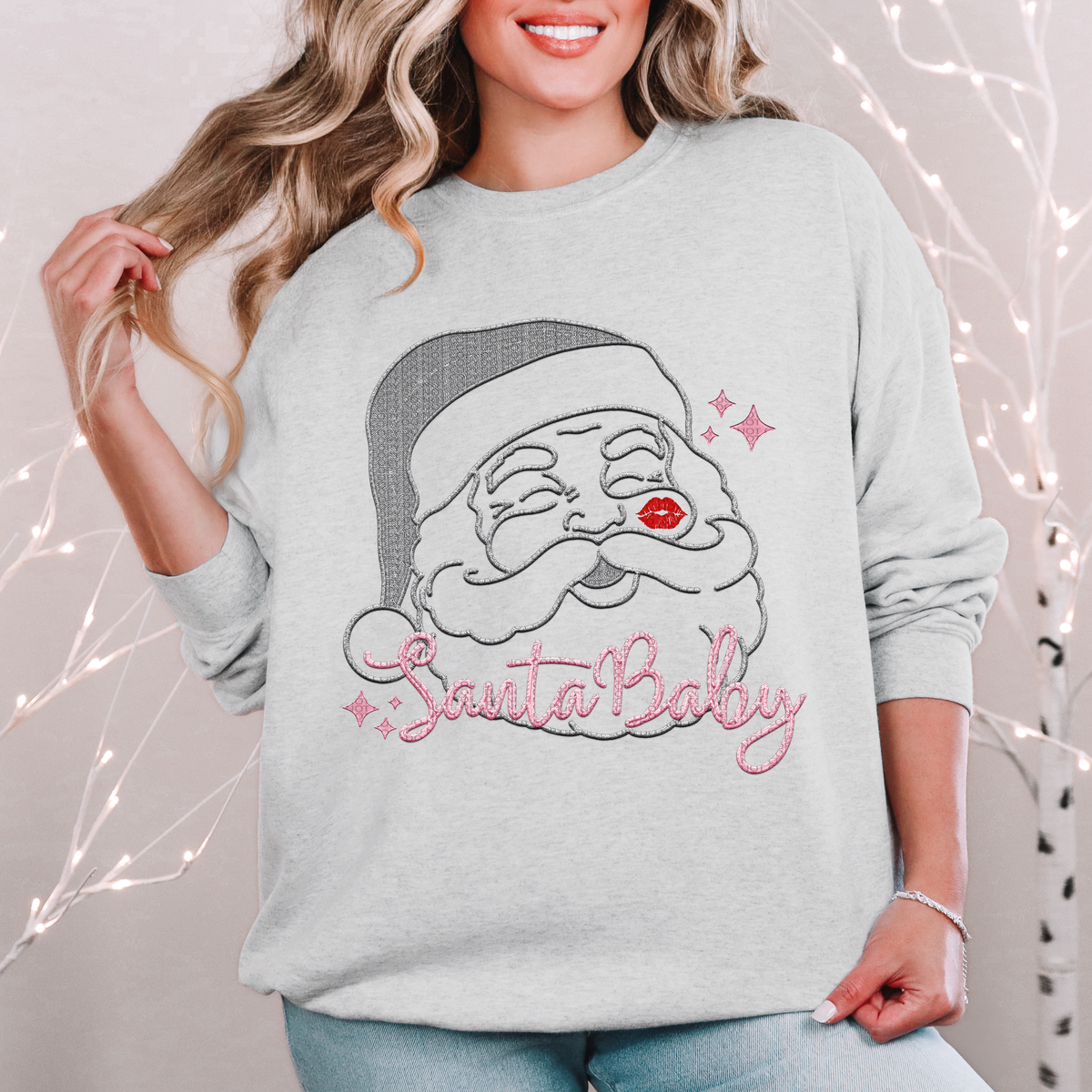 Santa baby grey santa (HW) 67007 DTF transfer